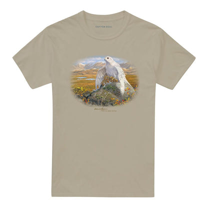 Sand - Front - Wildlife Unisex Adult Gyrfalcon T-Shirt