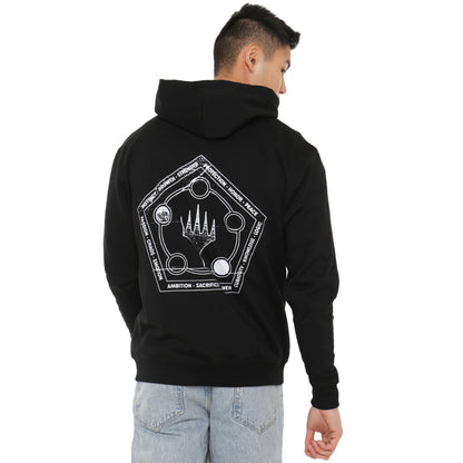 Black - Lifestyle - Magic The Gathering Mens Mana Wheel Retro Full Zip Hoodie