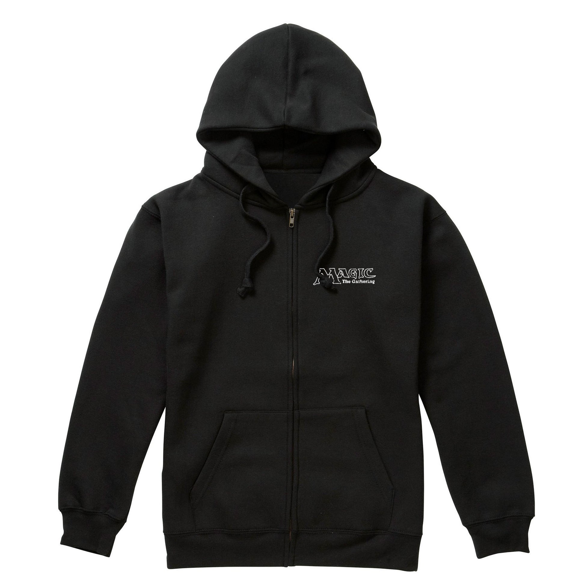 Black - Front - Magic The Gathering Mens Mana Wheel Retro Full Zip Hoodie