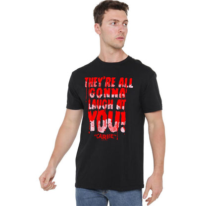 Black - Back - Carrie Unisex Adult Laugh At You T-Shirt