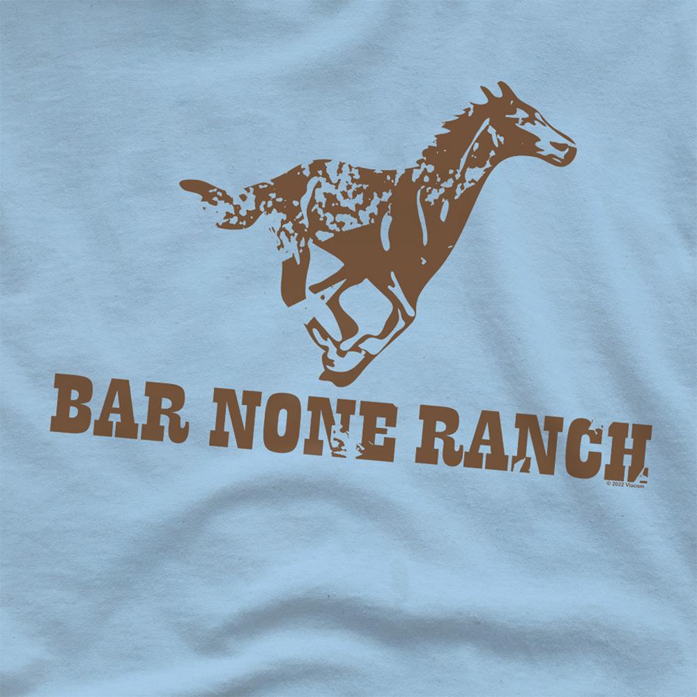 Light Blue - Side - Hey Dude Unisex Adult Bar None Ranch Horse T-Shirt