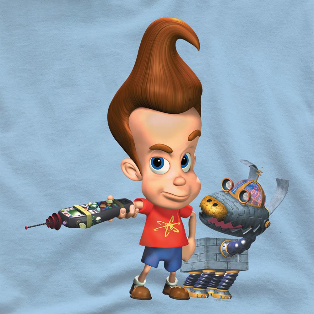 Light Blue - Side - Jimmy Neutron Unisex Adult Goddard T-Shirt