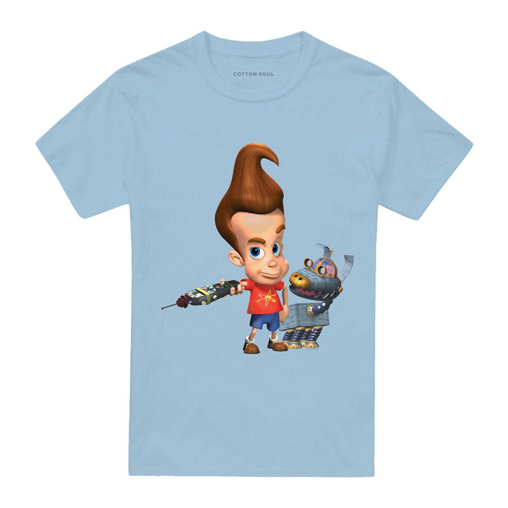 Light Blue - Front - Jimmy Neutron Unisex Adult Goddard T-Shirt