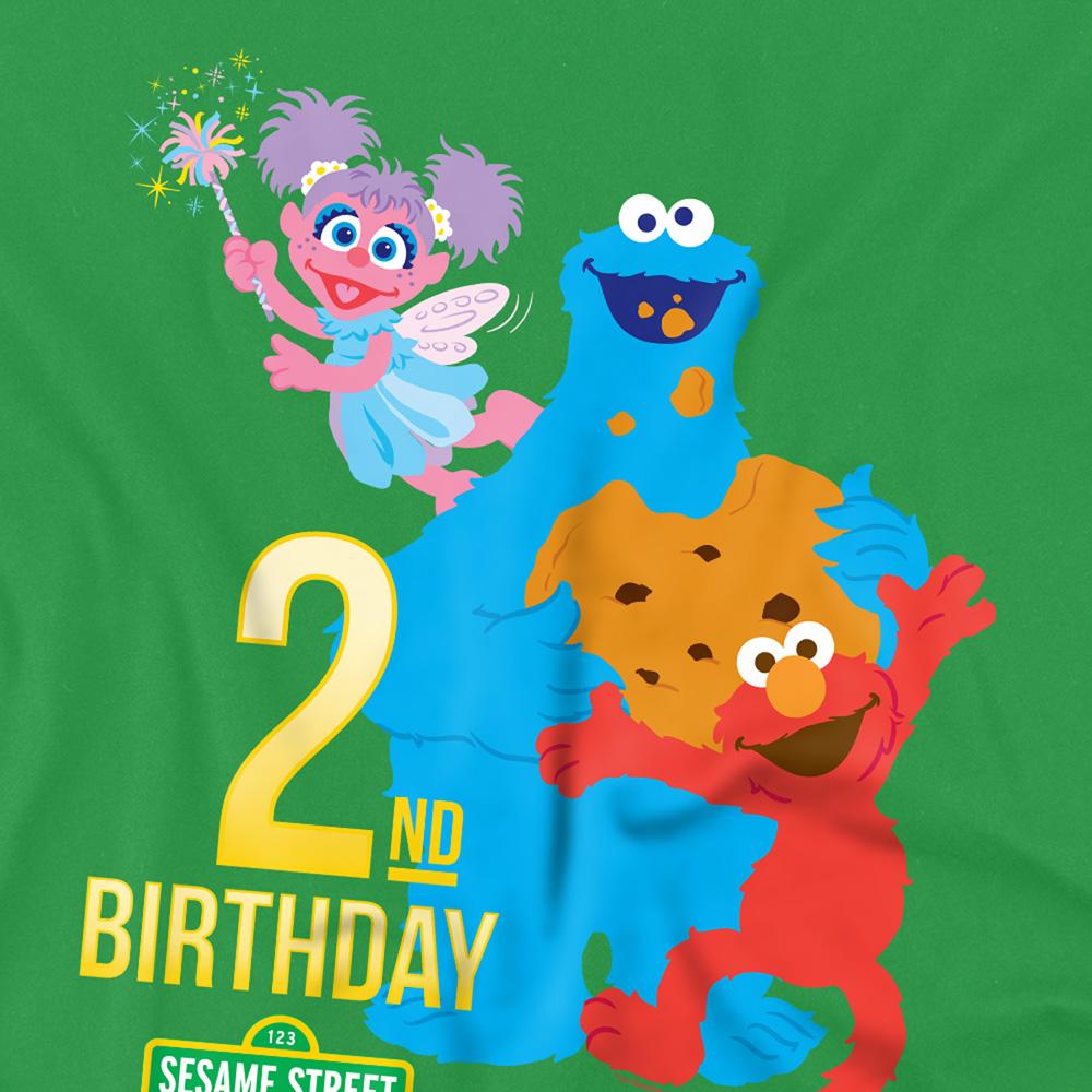 Kelly Green - Side - Sesame Street Unisex Adult 2nd Birthday T-Shirt
