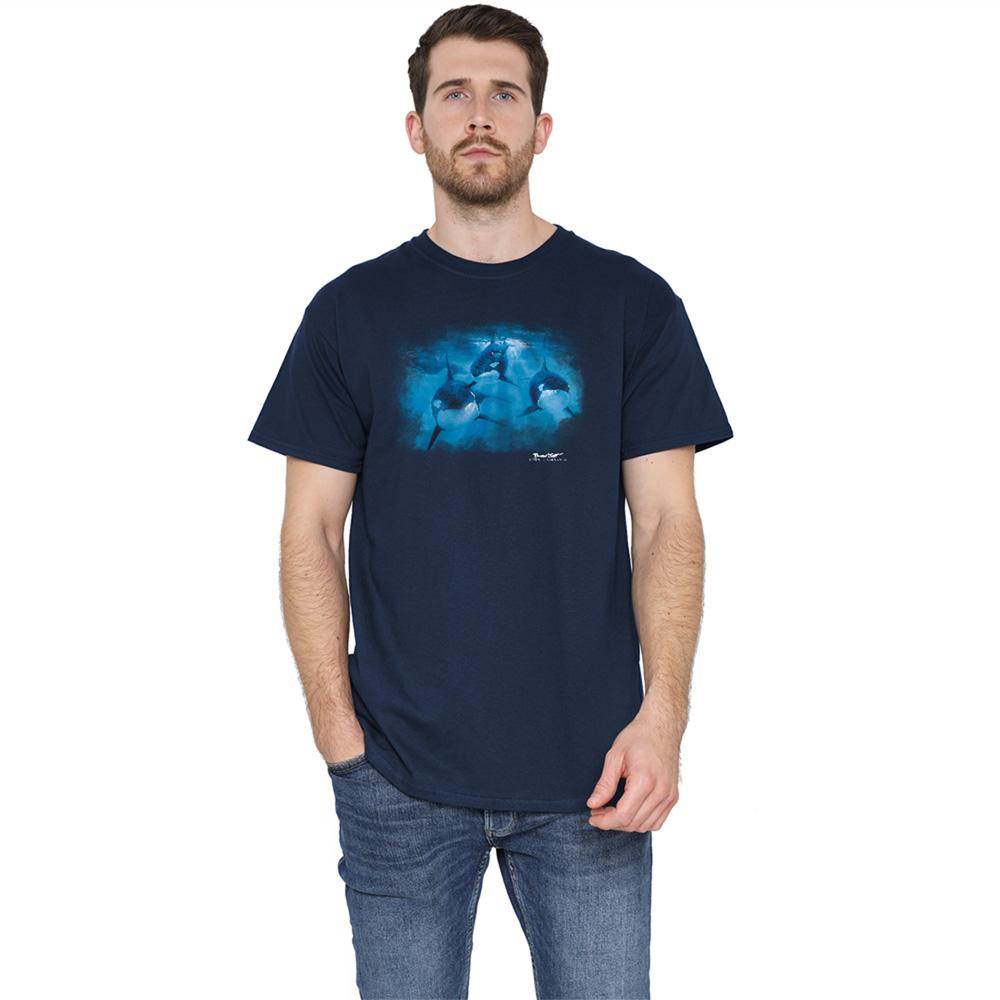 Navy - Lifestyle - Wildlife Unisex Adult Pod Of Orcas T-Shirt