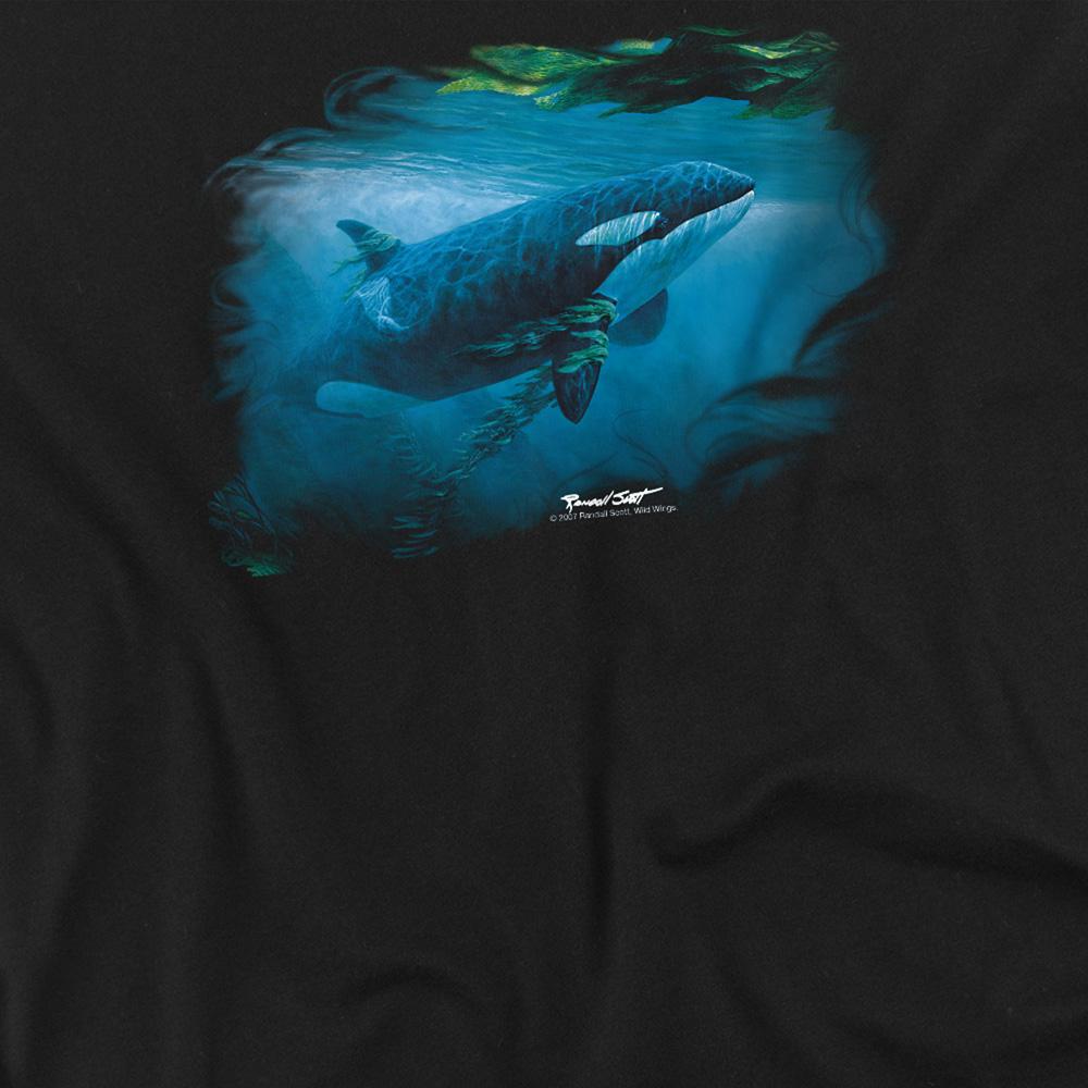 Black - Side - Wildlife Unisex Adult Pursuit Thru The Kelp Orca T-Shirt