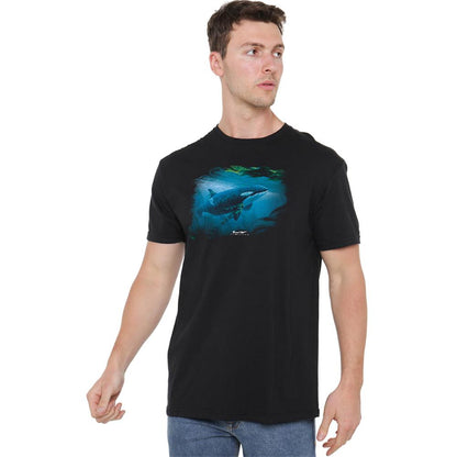 Black - Lifestyle - Wildlife Unisex Adult Pursuit Thru The Kelp Orca T-Shirt