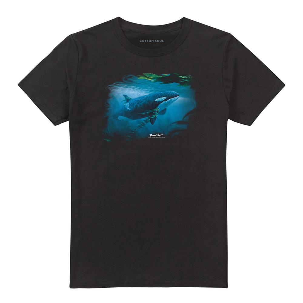 Black - Front - Wildlife Unisex Adult Pursuit Thru The Kelp Orca T-Shirt