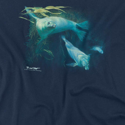 Navy - Side - Wildlife Unisex Adult Kelp Patrol T-Shirt