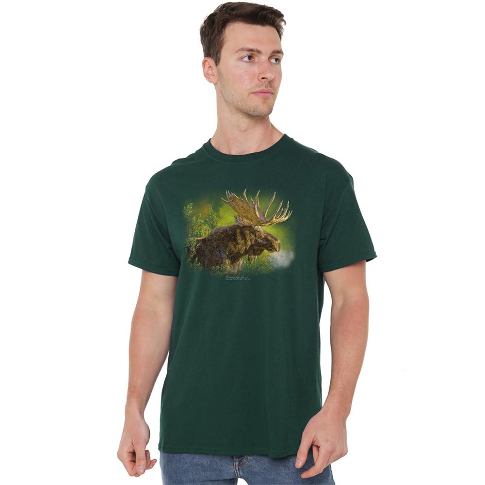 Hunter Green - Lifestyle - Wildlife Unisex Adult Crisp Fall Morning T-Shirt