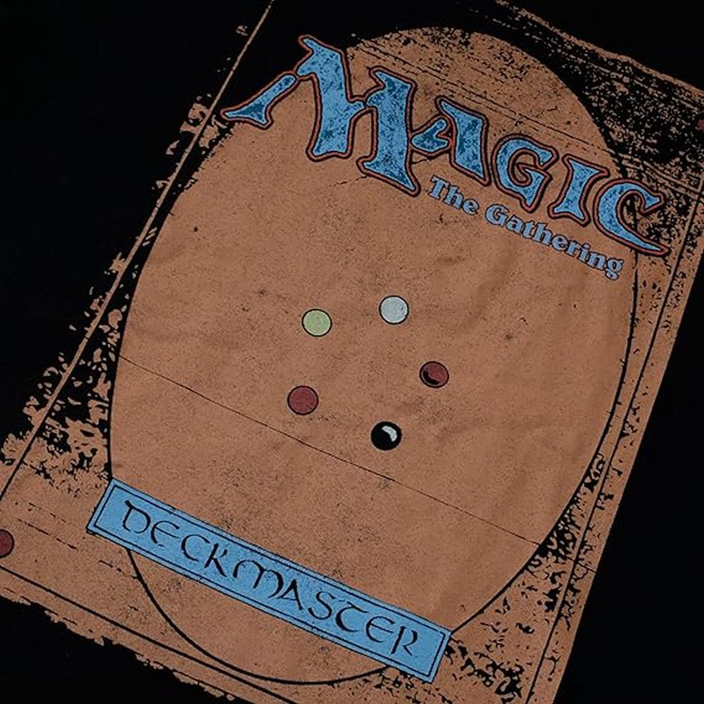 Black - Side - Magic The Gathering Mens Retro Card T-Shirt