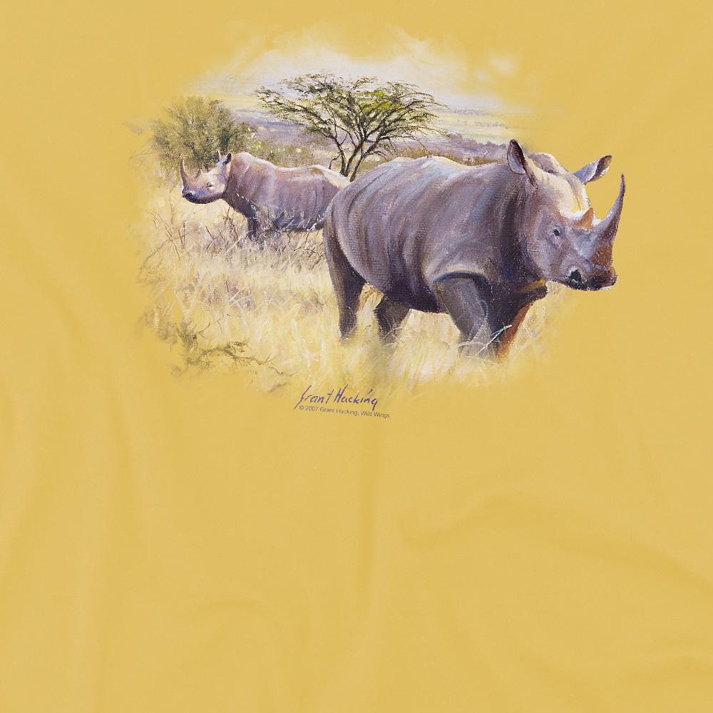 Banana Yellow - Side - Wildlife Unisex Adult Rhino T-Shirt