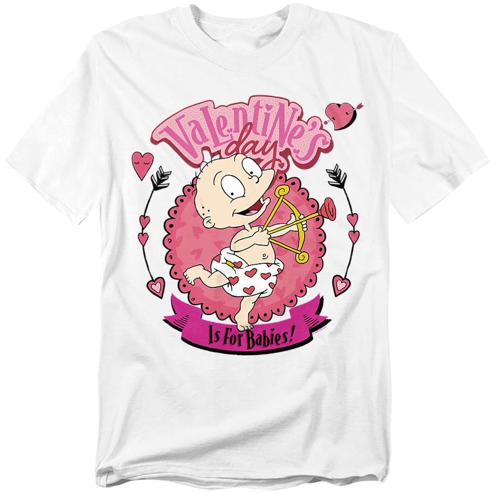 White - Front - Rugrats Unisex Adult Valentine´S Day Is For Babies Tommy Pickles T-Shirt