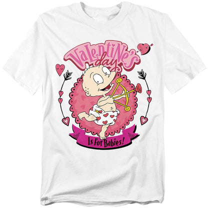 White - Front - Rugrats Unisex Adult Valentine´S Day Is For Babies Tommy Pickles T-Shirt