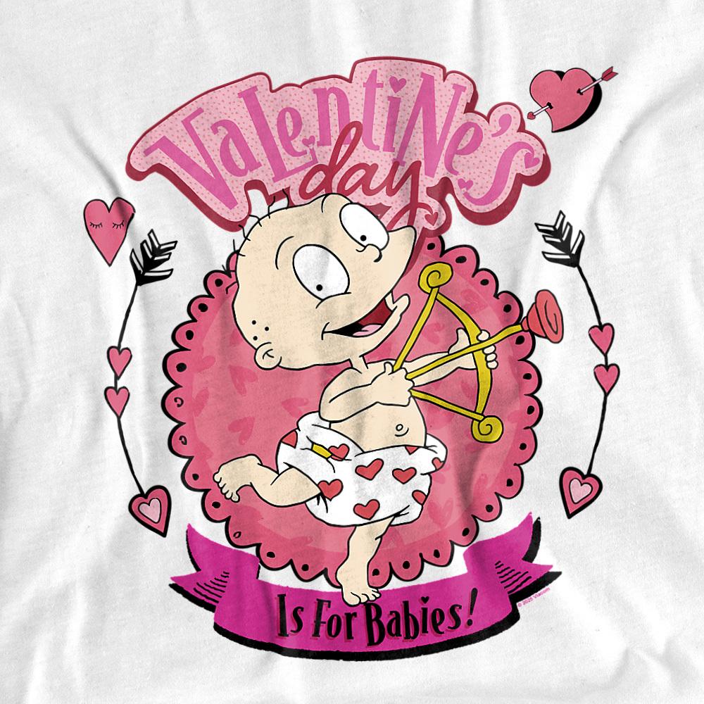 White - Back - Rugrats Unisex Adult Valentine´S Day Is For Babies Tommy Pickles T-Shirt