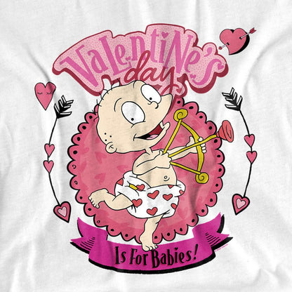 White - Back - Rugrats Unisex Adult Valentine´S Day Is For Babies Tommy Pickles T-Shirt