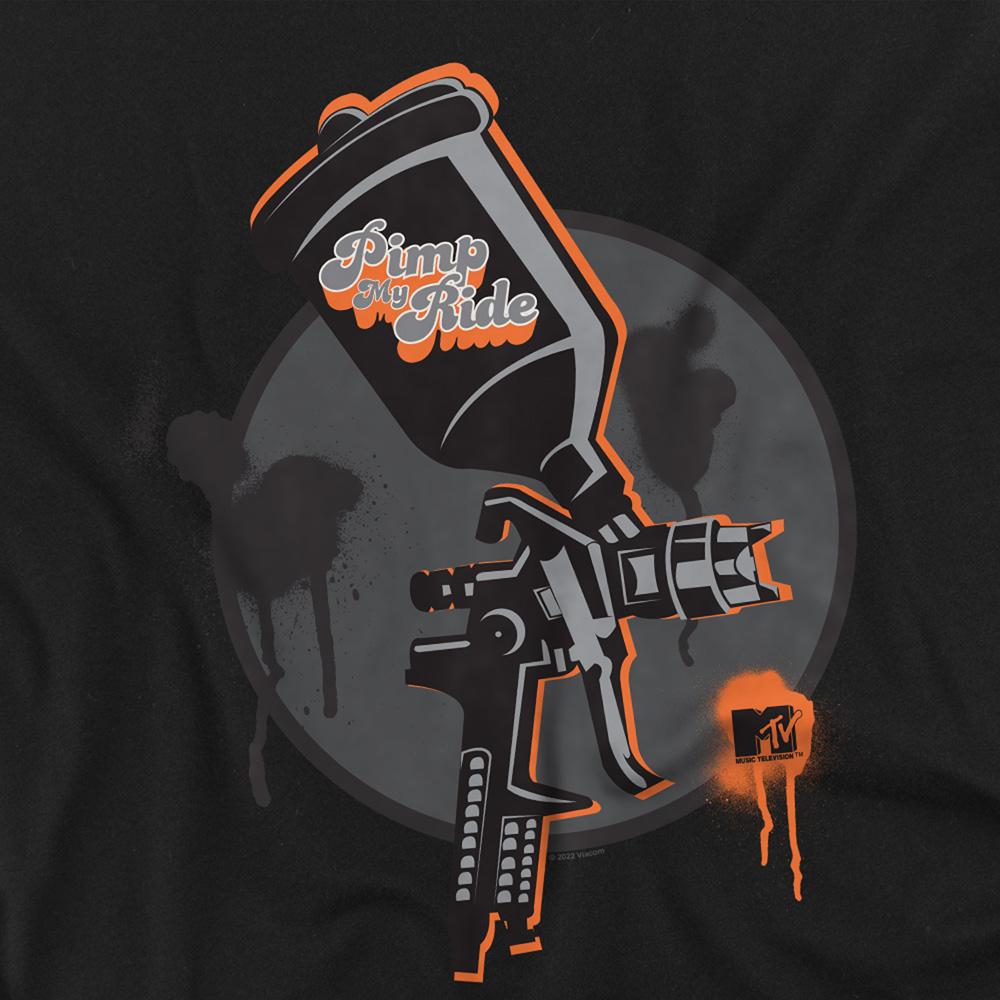Black - Side - Pimp My Ride Unisex Adult Air Spray Paint Logo T-Shirt