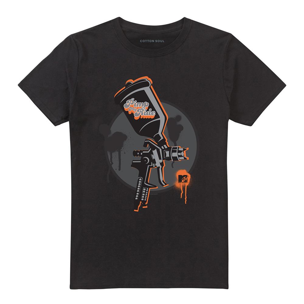 Black - Front - Pimp My Ride Unisex Adult Air Spray Paint Logo T-Shirt