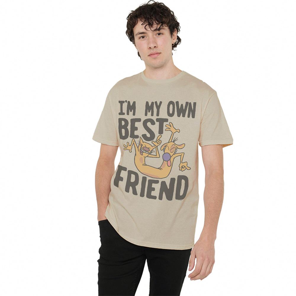 Sand - Back - CatDog Unisex Adult My Own Best Friend T-Shirt