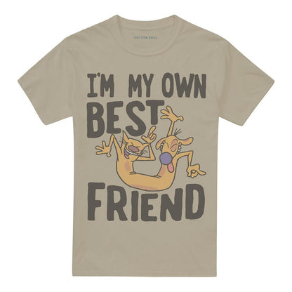 Sand - Front - CatDog Unisex Adult My Own Best Friend T-Shirt