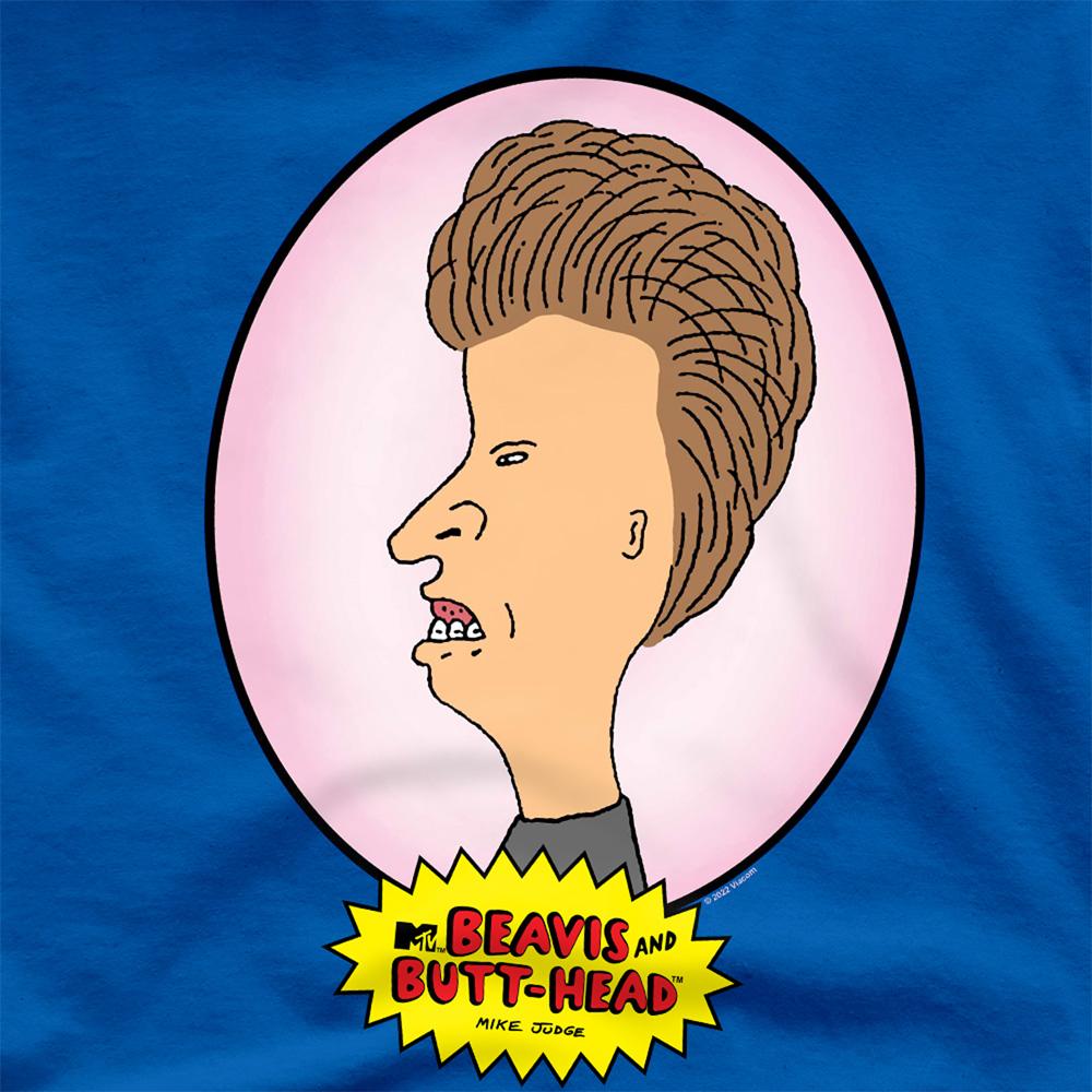 Royal Blue - Side - Beavis & Butthead Unisex Adult Butthead Portrait T-Shirt