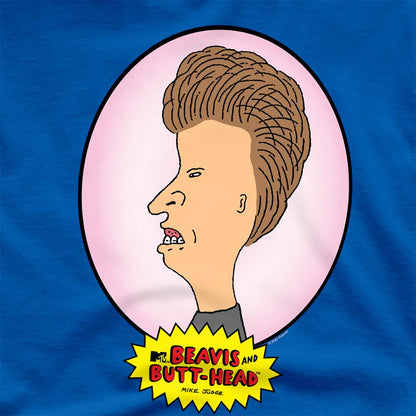 Royal Blue - Side - Beavis & Butthead Unisex Adult Butthead Portrait T-Shirt