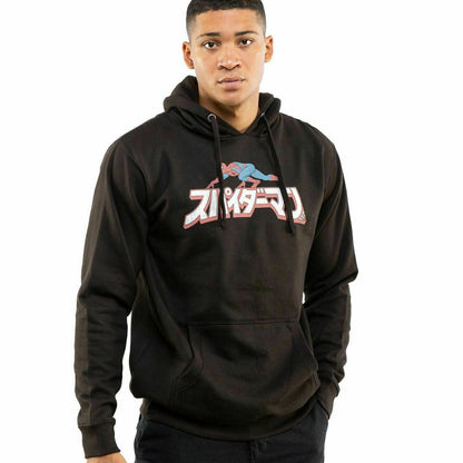 Black - Side - Spider-Man Mens Crawl Japanese Hoodie