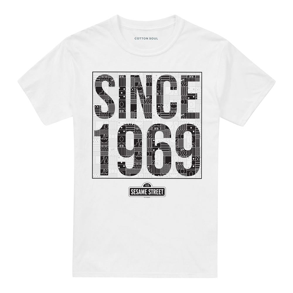 White - Front - Sesame Street Unisex Adult Since 1969 T-Shirt