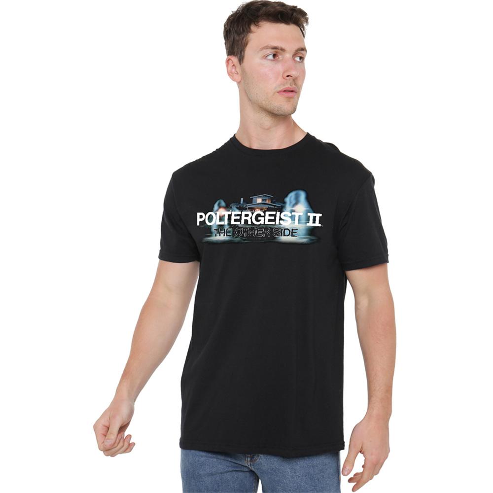Black - Back - Poltergeist Unisex Adult Logo T-Shirt
