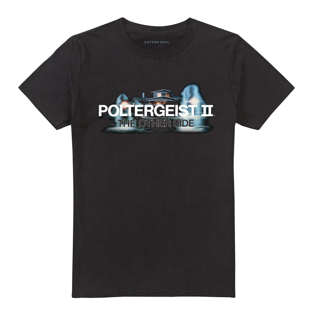 Black - Front - Poltergeist Unisex Adult Logo T-Shirt