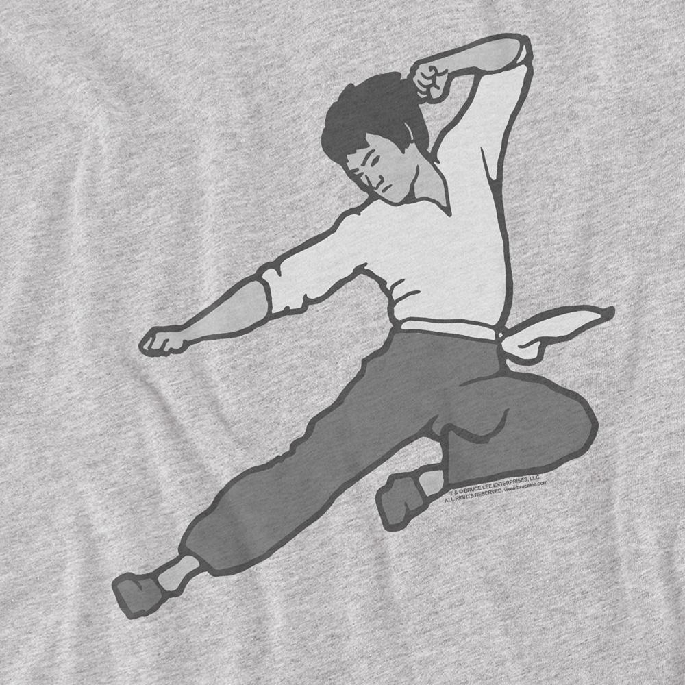 Athletic Heather - Side - Bruce Lee Unisex Adult The Signature Move T-Shirt