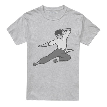 Athletic Heather - Front - Bruce Lee Unisex Adult The Signature Move T-Shirt