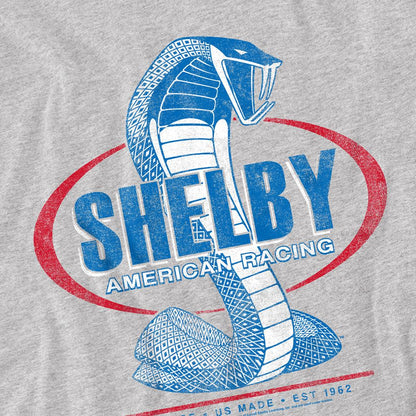 Athletic Heather - Side - Carroll Shelby Unisex Adult American Racing T-Shirt