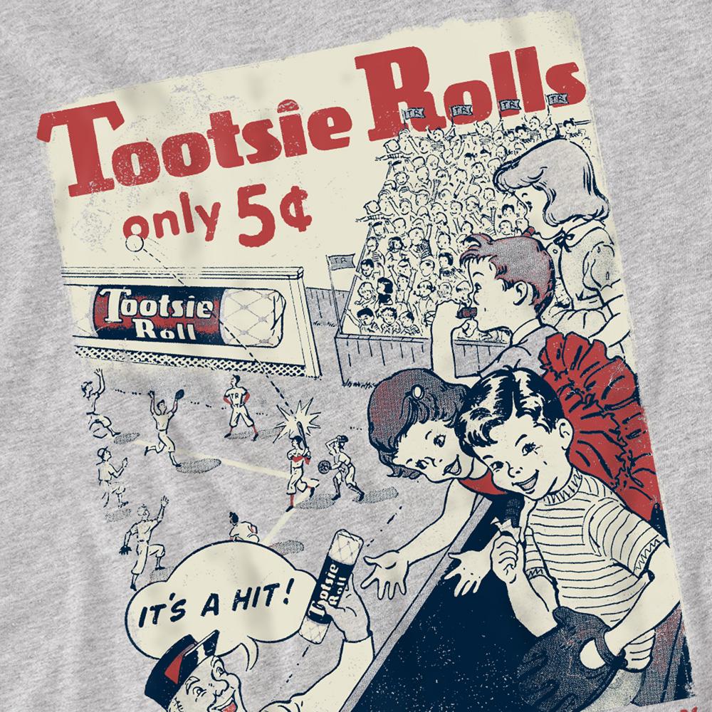 Athletic Heather - Side - Tootsie Roll Unisex Adult Roll A Hit T-Shirt