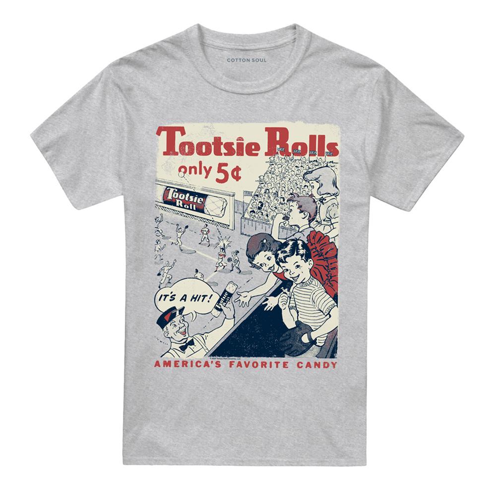 Athletic Heather - Front - Tootsie Roll Unisex Adult Roll A Hit T-Shirt