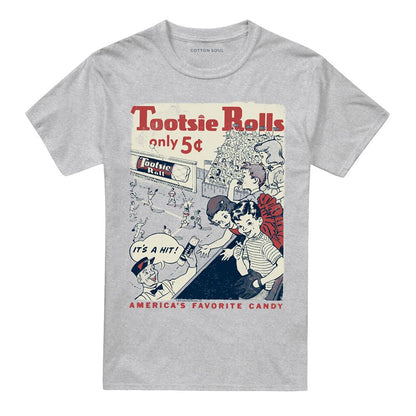 Athletic Heather - Front - Tootsie Roll Unisex Adult Roll A Hit T-Shirt