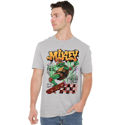 Athletic Heather - Lifestyle - Teenage Mutant Ninja Turtles: Mutant Mayhem Unisex Adult Skater Michelangelo T-Shirt