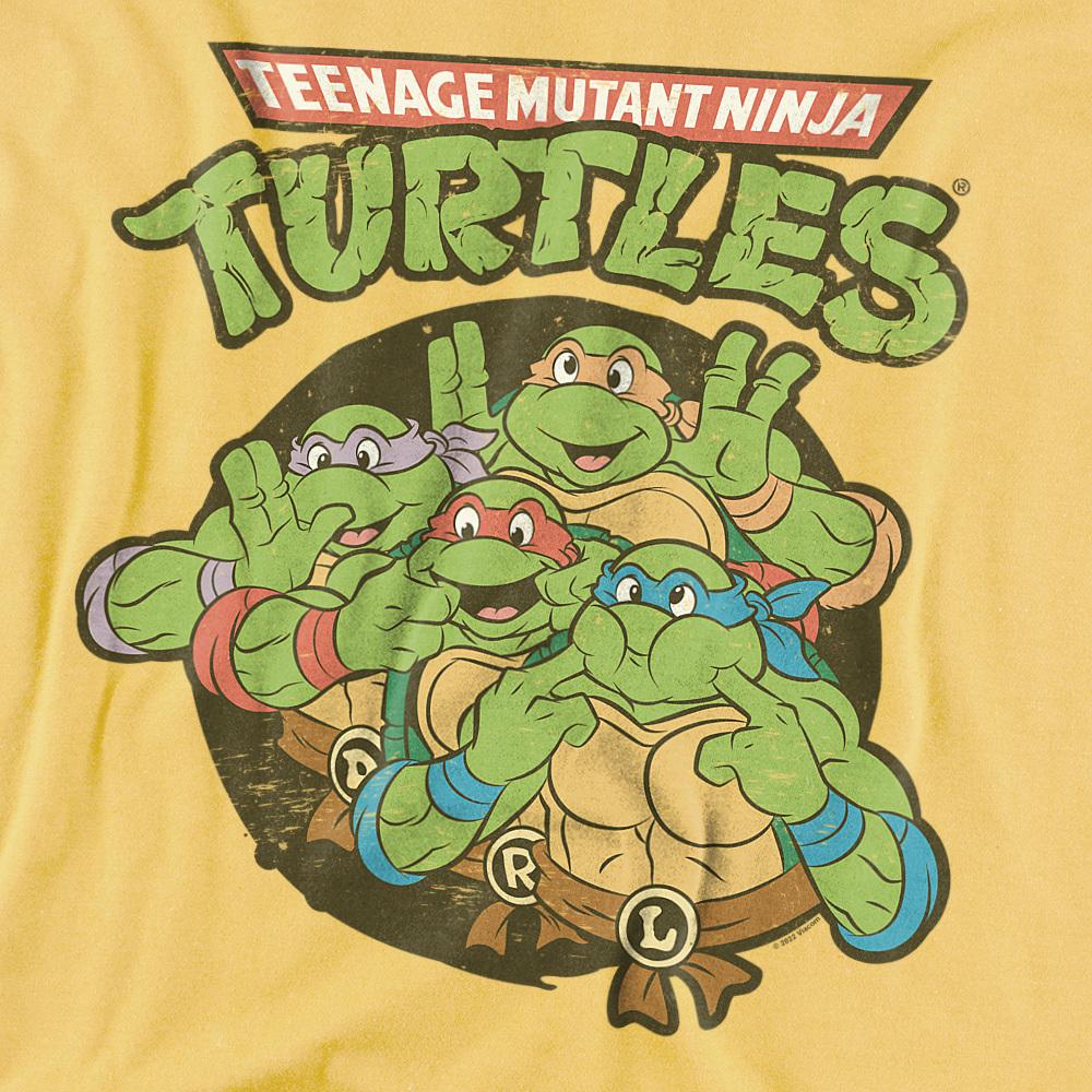 Banana Yellow - Side - Teenage Mutant Ninja Turtles Unisex Adult Silly Turtles T-Shirt