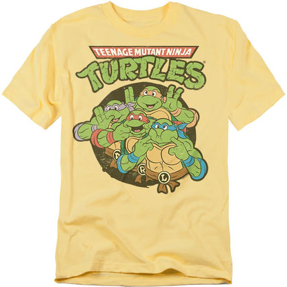 Banana Yellow - Front - Teenage Mutant Ninja Turtles Unisex Adult Silly Turtles T-Shirt
