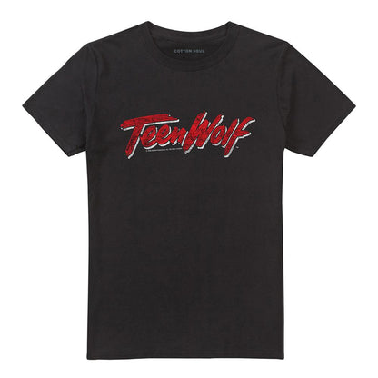 Black - Front - Teen Wolf Unisex Adult Scrawl T-Shirt