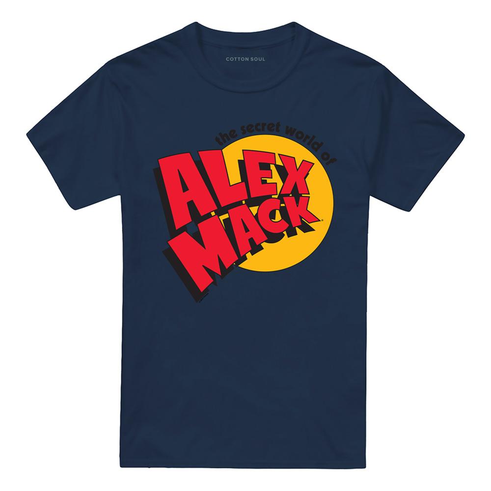 Navy - Front - The Secret World of Alex Mack Unisex Adult Logo T-Shirt