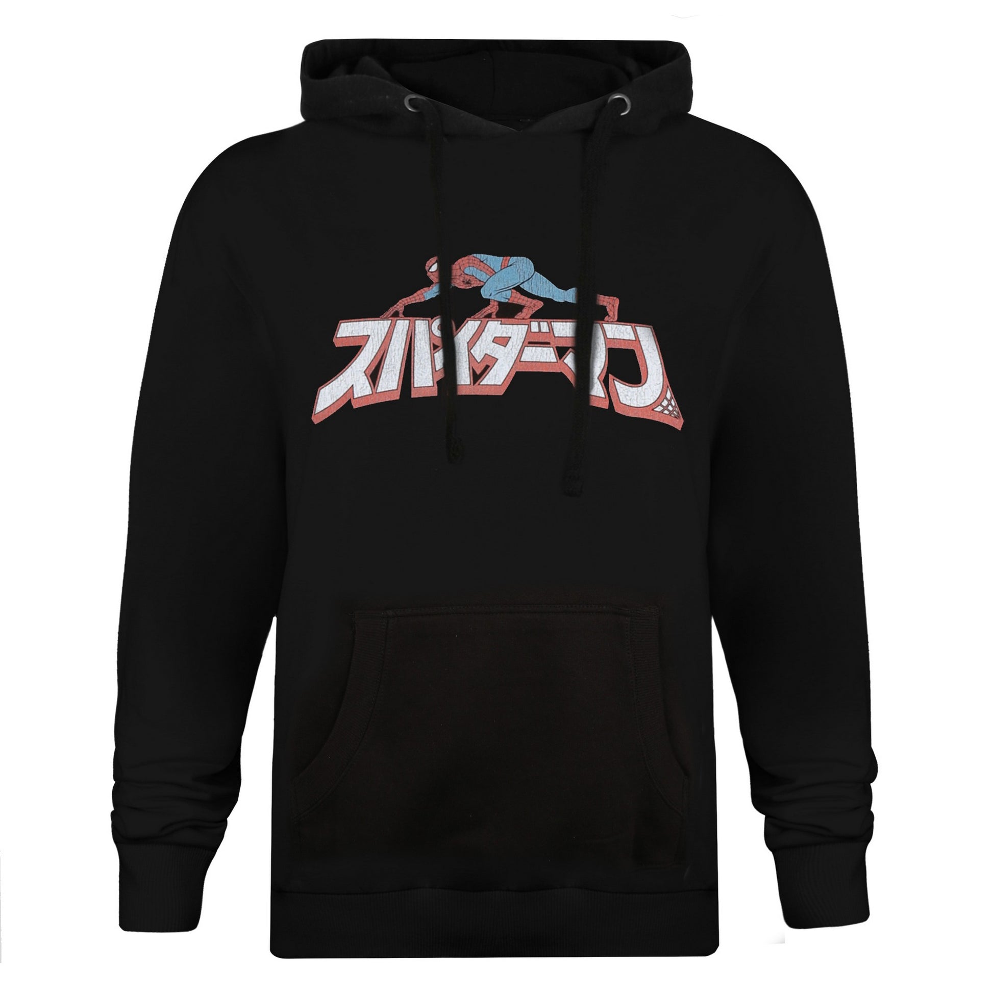 Black - Front - Spider-Man Mens Crawler Hoodie