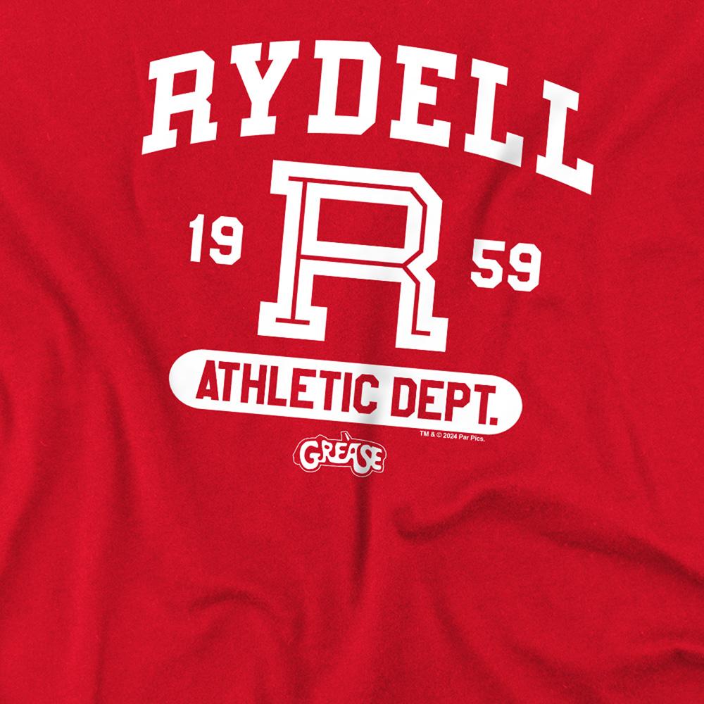 Red - Side - Grease Unisex Adult Rydell High T-Shirt