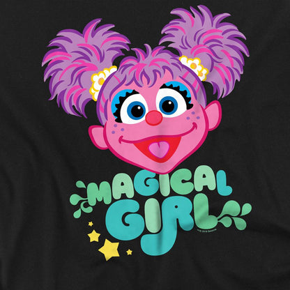 Black - Side - Sesame Street Unisex Adult Magical Girl Abby Cadabby T-Shirt