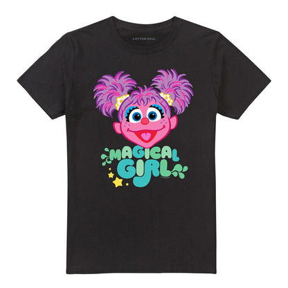 Black - Front - Sesame Street Unisex Adult Magical Girl Abby Cadabby T-Shirt