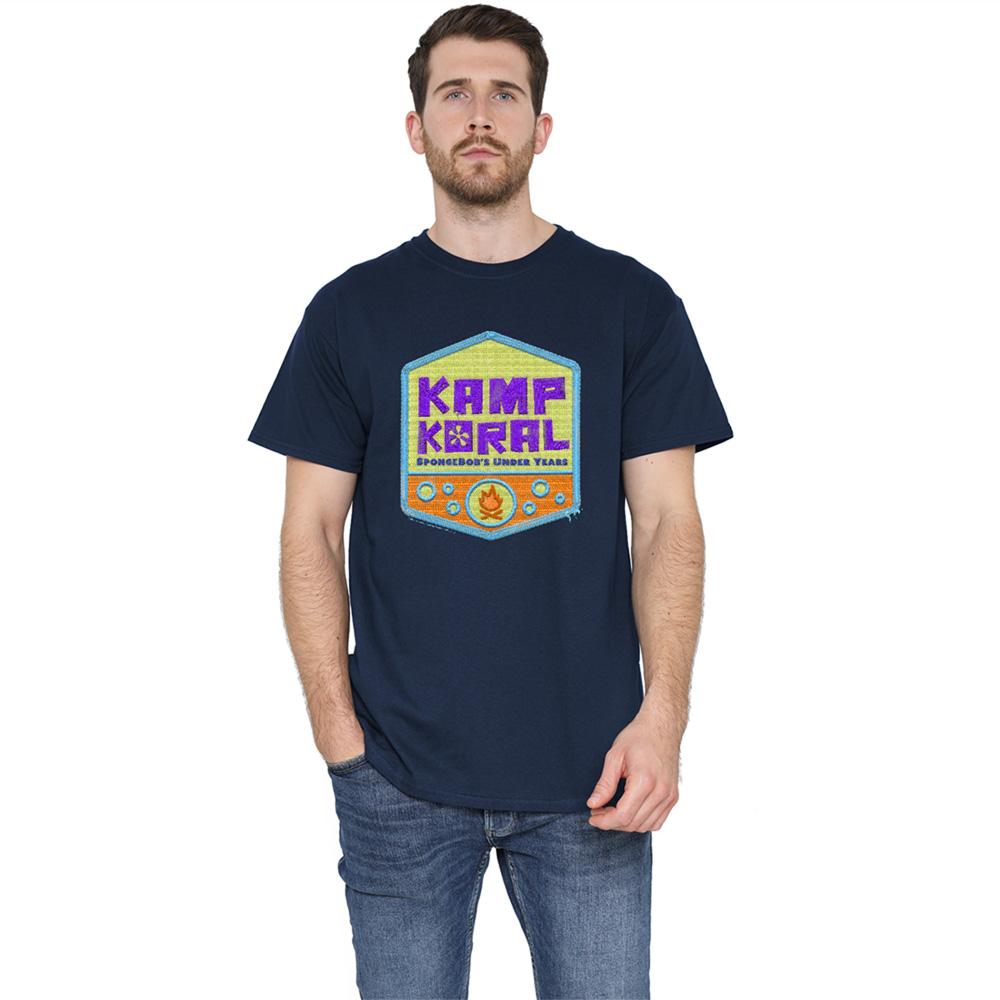 Navy - Back - Kamp Koral: SpongeBob´s Under Years Unisex Adult Patch Logo T-Shirt