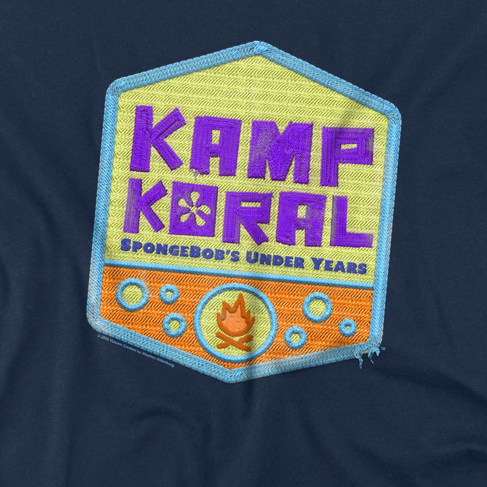Navy - Side - Kamp Koral: SpongeBob´s Under Years Unisex Adult Patch Logo T-Shirt