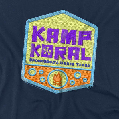 Navy - Side - Kamp Koral: SpongeBob´s Under Years Unisex Adult Patch Logo T-Shirt