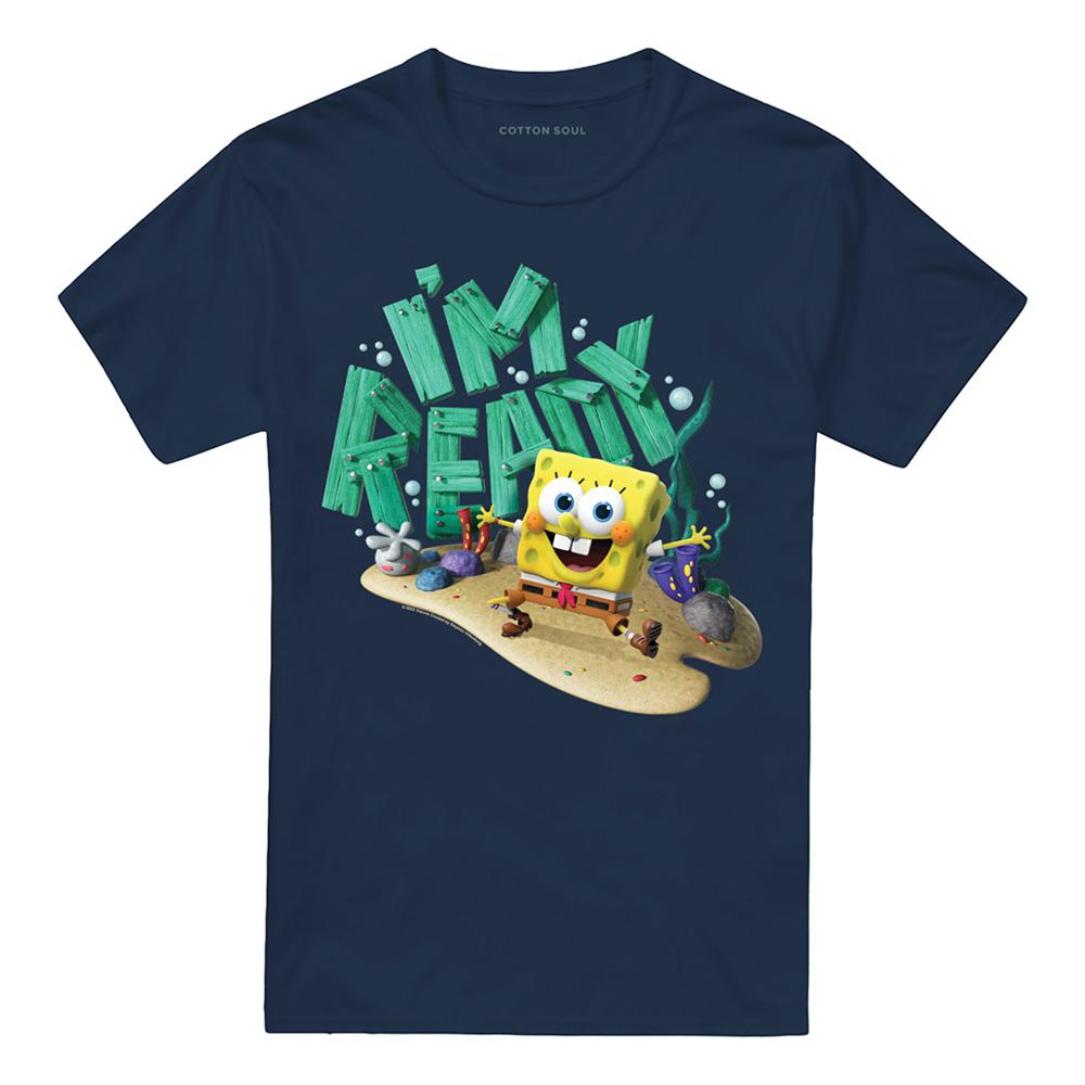 Navy - Front - Kamp Koral: SpongeBob´s Under Years Unisex Adult I´m Ready T-Shirt