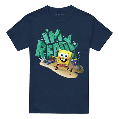 Navy - Front - Kamp Koral: SpongeBob´s Under Years Unisex Adult I´m Ready T-Shirt